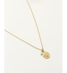 Collier New Cléa médaillon ovale en or fin Nilaï