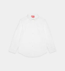 Chemise en popeline avec logo Oval D Diesel Kids