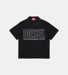 Chemise à manches courtes avec logo Diesel Kids