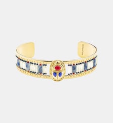 Bracelet jonc de perles tissées avec cabochon central KAYANNE Hipanema