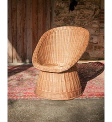 Fauteuil en osier Emmanuel N°34- Produit chiné Debongout