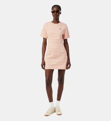 Robe t-shirt coton rayures Lacoste
