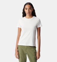 Tee-shirt droit col rond broderie chevrons dos Ikks