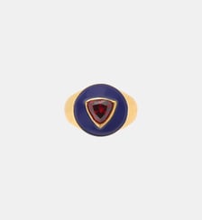 Bague chevalière réglable en émail CHANA Hipanema