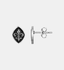 Boucles d'oreilles clous Fleur de lys en Acier 316L Phebus