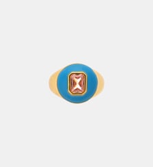 Bague chevalière réglable en émail CHANA Hipanema