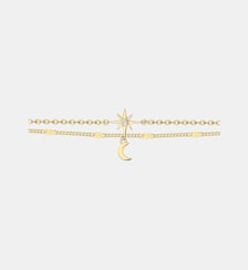 Bracelet souple mono-motif Épisode Indélébile | Nuit étoilée en Plaqué Or avec diamant blanc La Garçonne Diamant