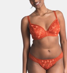 Tanga Magnolia orange Maison Lejaby
