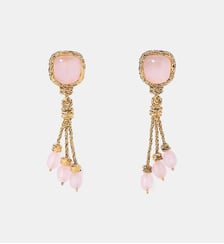 Boucles d'oreilles Miki quartz rose Aurélie Bidermann
