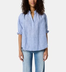 Blouse rayée à volants en lin - CEZIA Gerard Darel