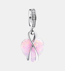 Charm Pendant Cœur Opalescent Mum (Maman) Pandora