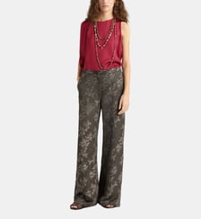 Pantalon candeo en jacquard de viscose Momonì