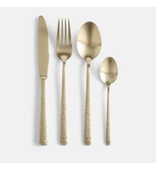 Ménagère 24 couverts manches martelés, en inox La Redoute Interieurs