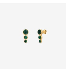 Boucles d'oreilles dorées rhodochrosite - andrea Caroline Najman