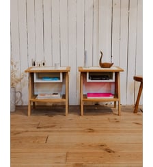 Paire de tables de chevet en bois Maïa N°1471- Produit chiné Debongout