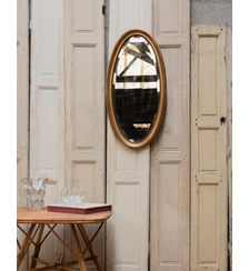 Miroir ovale doré Georges N°1007- Produit chiné Debongout