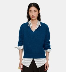 Pull avec alpaga à col V Adolfo Dominguez