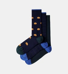 Lot De Trois Paires De Chaussettes Harry En Coton Peigné Hackett London