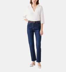 Pantalon pop - Motif uni - Coupe droite Caroll