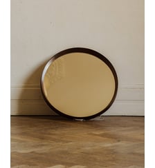Miroir rond en palissandre Igor N°1184- Produit chiné Debongout
