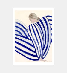 Poster   Blue Stripe At Concorde - The Poster Club x Sofia Lind Poster & Frame