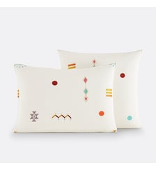 Taie d'oreiller brodée coton vintage La Redoute Interieurs