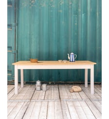 Grande table à manger en bois Romy N°1443- Produit chiné Debongout