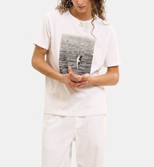 t-shirt Chris en coton blanc imprimé numérique Agnès b.