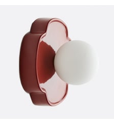 Applique ou plafonnier fleur, céramique et verre opaline, diamètre 20 cm La Redoute Interieurs