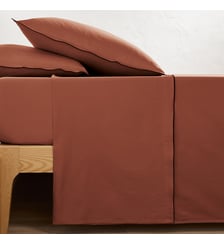 Drap plat en satin de coton lavé, 118 fils La Redoute Interieurs