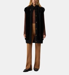 Gilet long en fourrure synthétique Pinko