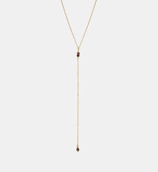 Collier cravate longue venus grenat Caroline Najman