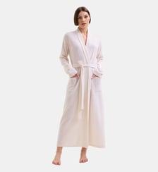Kimono long col châle en laine cachemire Laurence Tavernier