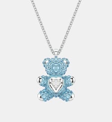 Pendentif Teddy, Ours, Métal rhodié Swarovski