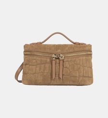 Petit sac boite Suède Exo en cuir Lancaster