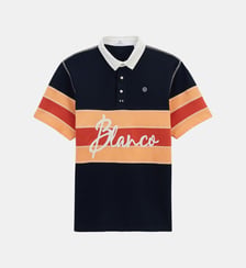 Polo manches courtes en jersey de coton coutures overlock Serge Blanco