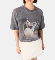 Tee shirt imprimé cheval Maje