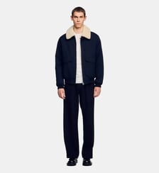 Blouson aviateur à col mouton Sandro