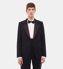 Veste de smoking satinée en laine vierge Fursac