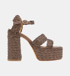 Sandales en raphia à talon haut FRESA Castaner
