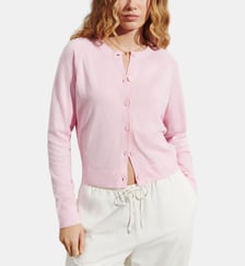 Cardigan droit en coton mélangé Bompard