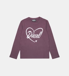 T-shirt à manches longues avec logo Diesel Kids