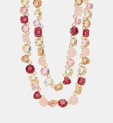 Collier plastron deux rangs La Diamantine Rosa Centifiola Les Néréides