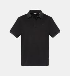 Polo droit signature en maille gaufrée Schott