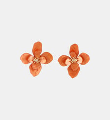 Boucles d'oreilles fleurs orange Balaboosté