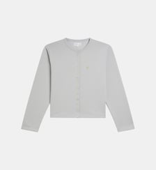 Cardigan en molleton de coton avec cœur brodé doré Agnès b.