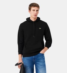 Sweatshirt à capuche molleton de coton Lacoste