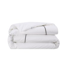 Housse de couette en percale de coton gris, Athéna Yves Delorme