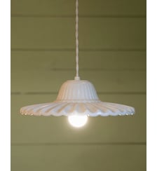 Lampe baladeuse en céramique blanche Paulette N°100- Produit chiné Debongout