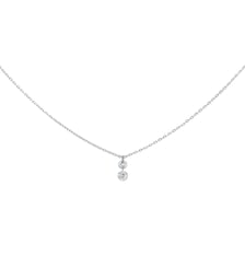 Collier 360° DUO - 2 diamants, poids total 0,20ct approx. - Or blanc 750‰ La Brune & La Blonde